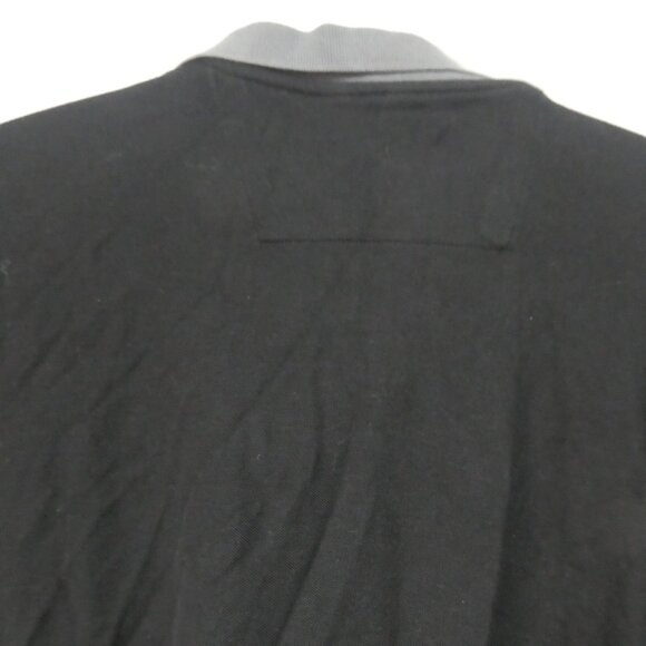 CALVIN KLEIN | medium | Black Short Sleeve Polo Shirt With Grey Collar and Cuffs - Picture 10 of 13